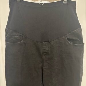 Old Navy Maternity OG Straight Full Panel Black Jeans